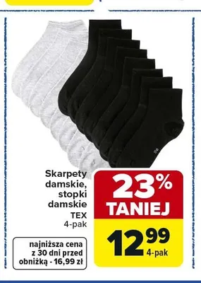 Skarpety damskie TEX promocja w Carrefour