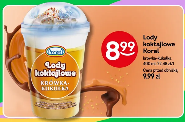 Lody koktajlowe krówka-kukułka promocja w Żabka