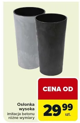 Osłonka wysoka imitacja betonu różne wymiary promocja w Carrefour