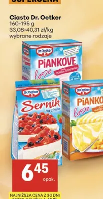 Ciasto sernik na zimno Dr. Oetker promocja w Delikatesy Centrum