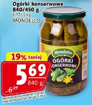 Ogórki konserwowe promocja w Prim Market