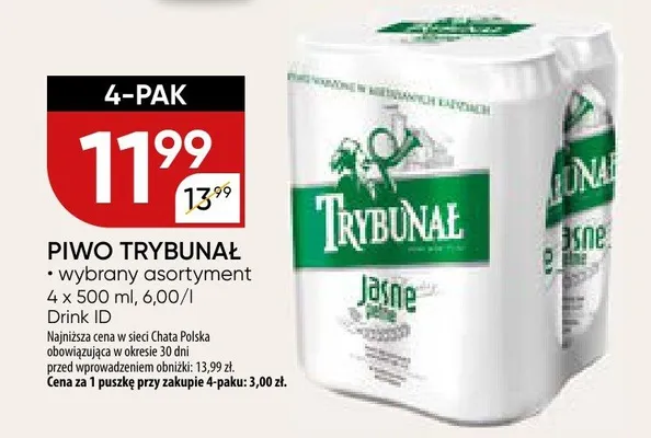 Piwo Trybunał promocja w Chata Polska