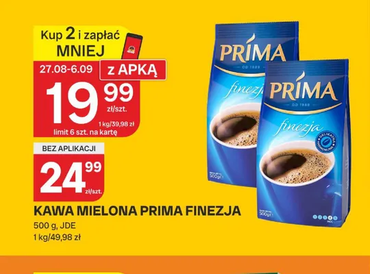 Kawa mielona Prima Finezja promocja w Chorten