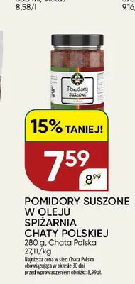 Pomidory suszone w oleju Spiżarnia Chaty Polskiej promocja w Chata Polska