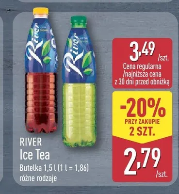 Napój Ice Tea River brzoskwinia promocja w Aldi
