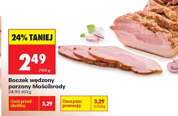 Boczek wędzony parzony  promocja w Biedronka