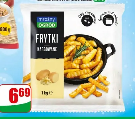 Frytki karbowane Mroźny Ogród promocja w Dino