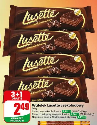 Wafelek Lusette czekoladowy promocja w Dino