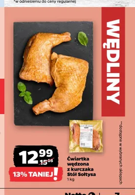 Ćwiartka wędzona z kurczaka Stół Sołtysa promocja w Netto