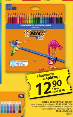 Kredki ołówkowe BIC Kids Tropicolors 24 kolory promocja w Selgros