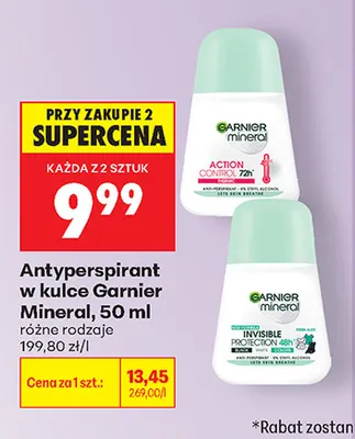 Antyperspirant w kulce Garnier Mineral Action Control 72h Thermic promocja w Biedronka