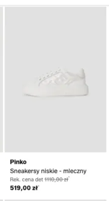 Sneakersy niskie Pinko mleczne promocja w Lounge by Zalando