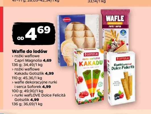 Rożki waflowe Kakadu Gotszlik promocja w Netto
