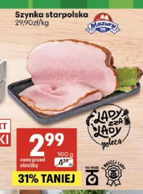 Szynka staropolska Mazury promocja w Delikatesy Centrum
