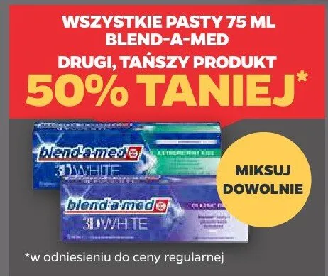 Pasta do zębów Blend-a-med 3D White promocja w Netto