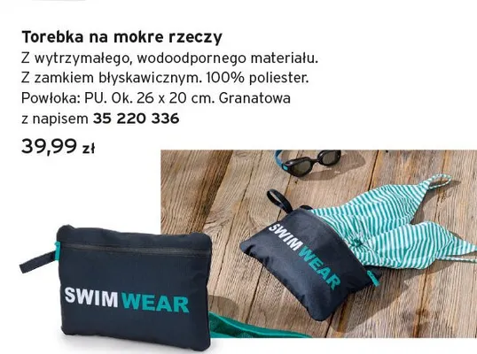 Torebka na mokre rzeczy Tchibo granatowa promocja w Tchibo