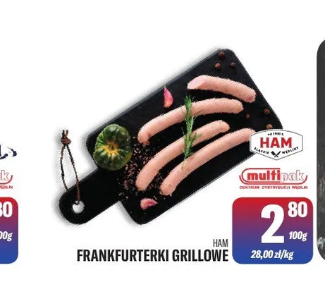 Frankfurterki grillowe Ham promocja w Tomi Markt