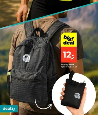 Składany plecak Let's Travel promocja w Dealz