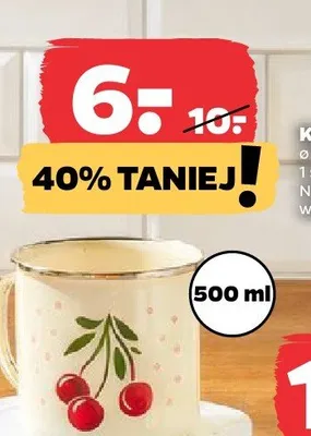 Kubek emaliowany 650 ml Smukee promocja w Netto
