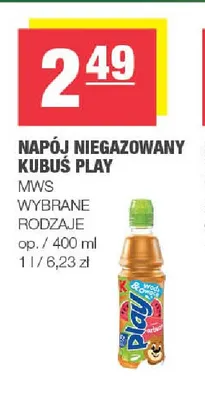 Napój niegazowany Kubuś Play promocja w SPAR