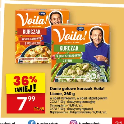Danie gotowe kurczak Voila! Lisner w sosie szparagowym promocja w Twój Market
