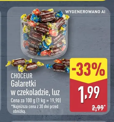 Galaretki w czekoladzie luz Choceur promocja w Aldi