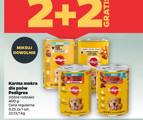 Karma mokra dla psów Pedigree Adult w galaretce promocja w Netto