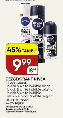 Dezodorant Nivea Fresh Natural promocja w Chata Polska