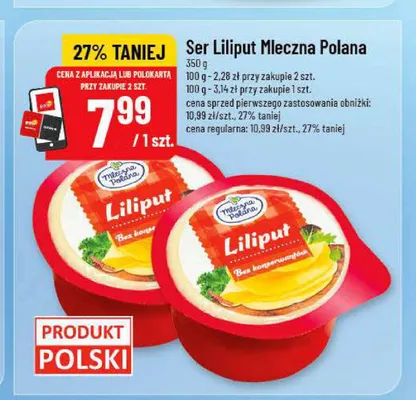 Ser Liliput Mleczna Polana promocja w POLOmarket