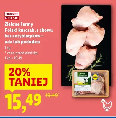 Kurczak polski z chowu bez antybiotyków - podudzia promocja w Lidl
