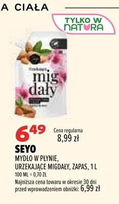 Mydło w płynie Urzekające Migdały zapas Seyo promocja w Drogerie Natura