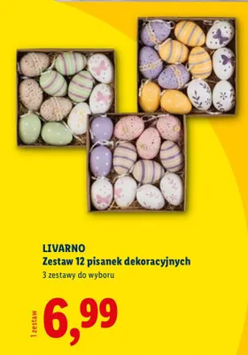 Zestaw 12 pisanek dekoracyjnych promocja w Lidl