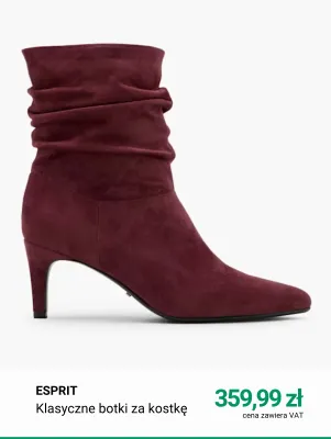 Klasyczne botki za kostkę Esprit promocja w Deichmann