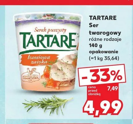 Ser twarogowy Łososiowa zatoka Tartare promocja w Kaufland