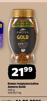 Kawa rozpuszczalna Amora Gold promocja w Netto