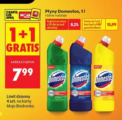 Płyn do WC Domestos Citrus Fresh promocja w Biedronka