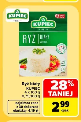 Ryż biały Kupiec promocja w Carrefour Market