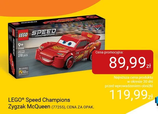Klocki LEGO Speed Champions Zygzak McQueen (77255) promocja w Smyk