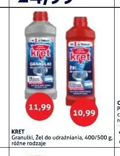 Granulki do udrażniania rur Kret promocja w Blue Stop