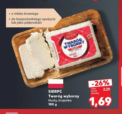 Twaróg wyborny tłusty krajanka Sierpc promocja w Kaufland