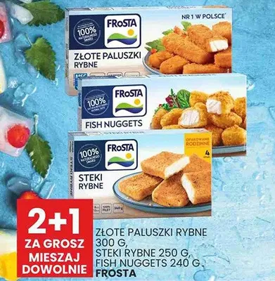 Złote paluszki rybne 300g, steki rybne 240g, fish nuggets 240g promocja w Wafelek