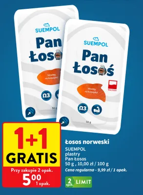 Łosoś norweski plastry Pan Łosoś Suempol promocja w Intermarche