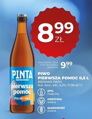 Piwo Pinta Pierwsza Pomoc promocja w Duży Ben