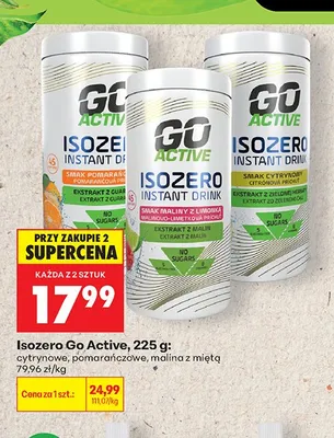 Isozero Go Active malina z miętą promocja w Biedronka
