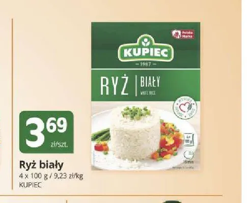 Ryż biały Kupiec 4-pak promocja w Marketvita