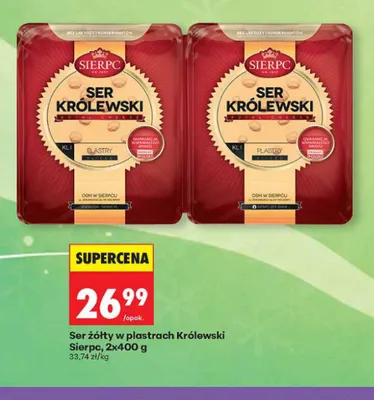 Ser żółty w plastrach Królewski Sierpc 2-pak promocja w Biedronka