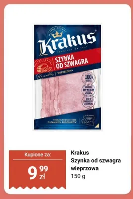 Szynka od szwagra wieprzowa Krakus promocja w Biedronka