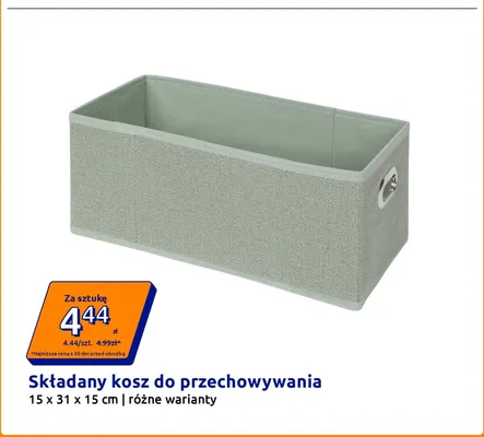Składany kosz do przechowywania 15x31x15 cm promocja w Action