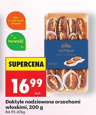 Daktyle nadziewane orzechami włoskimi promocja w Biedronka