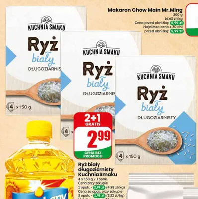 Ryż biały długoziarnisty Kuchnia Smaku 4-pak promocja w Dino